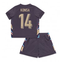 Maglia Calcio Inghilterra Ezri Konsa #14 Seconda Divisa Bambino Europei 2024 Manica Corta (+ pantaloncini)